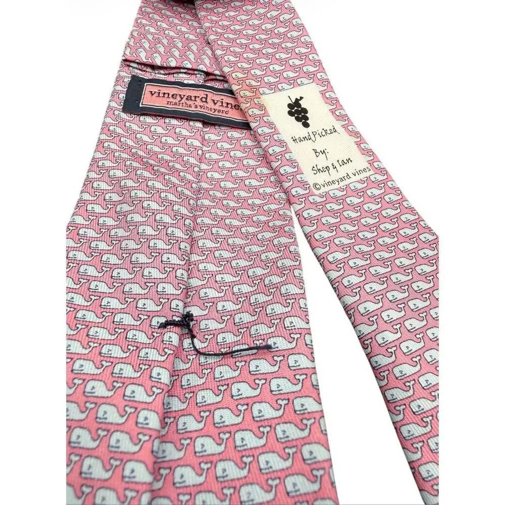 Pink Whale Pattern Kids Tie